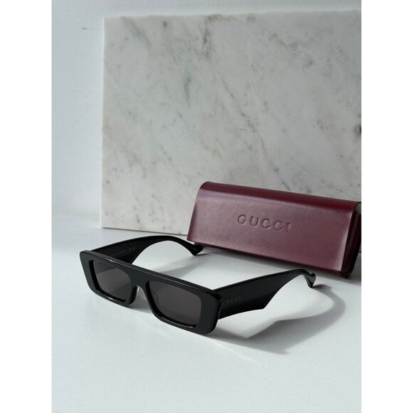 NEW Gucci GG1331S Black Polairzed Slim Unisex Sunglasses - Picture 3 of 8